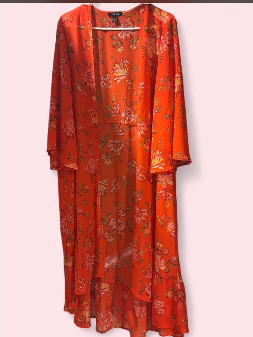 Torrid Orange Floral Coverup/Robe